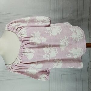 LOFT Floral Peasant Top